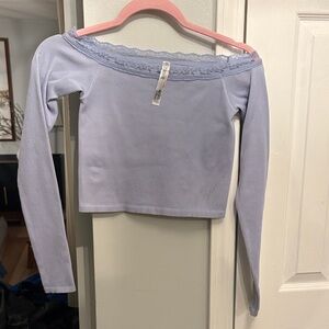 Urban Outfitters Lavender Off-Shoulder Top